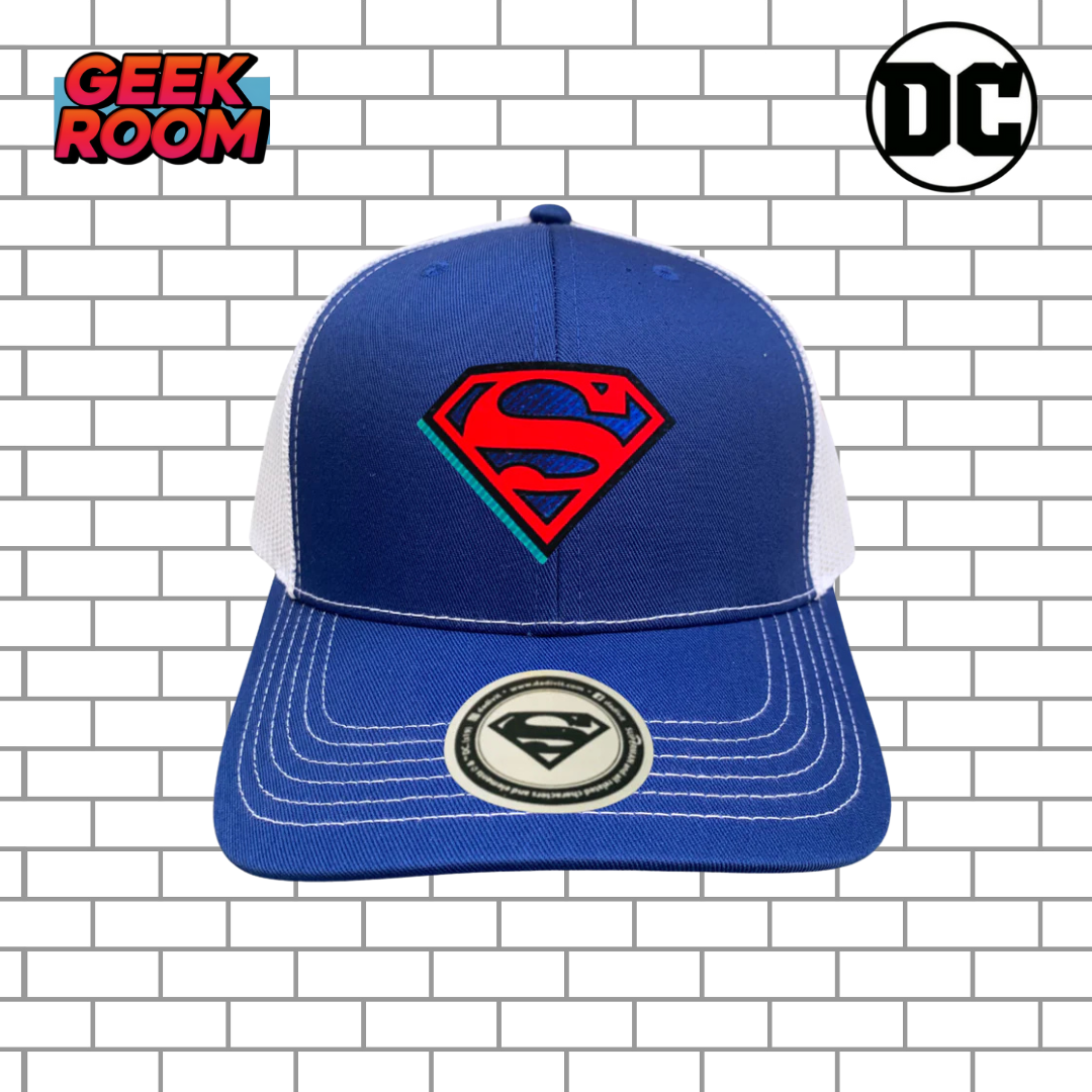 DC Comics Superman “The Man of Steel” Blue & White Premium Trucker
