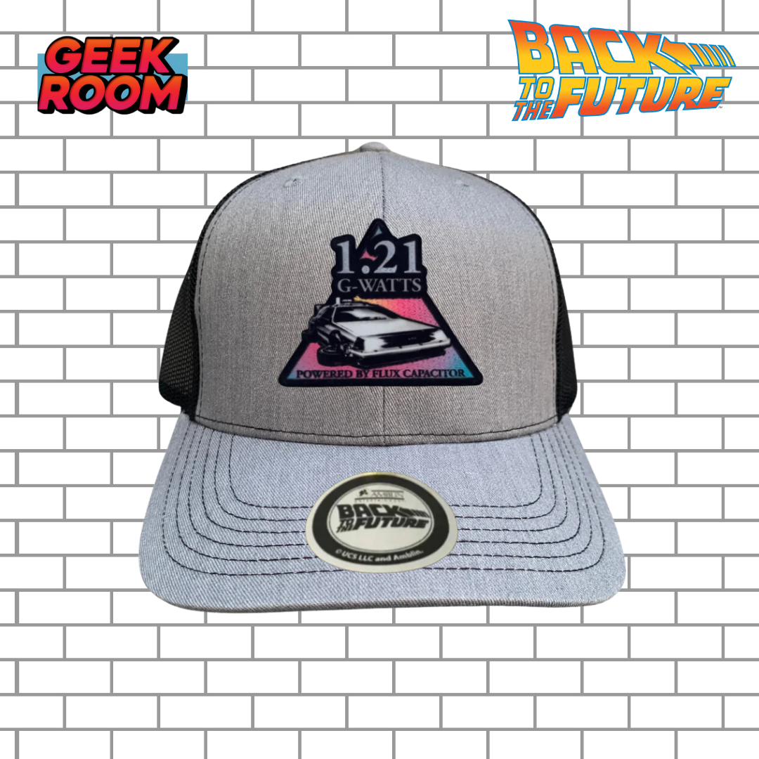 Back to the Future “1.21 G-Watts” Light Grey/Black Premium Trucker