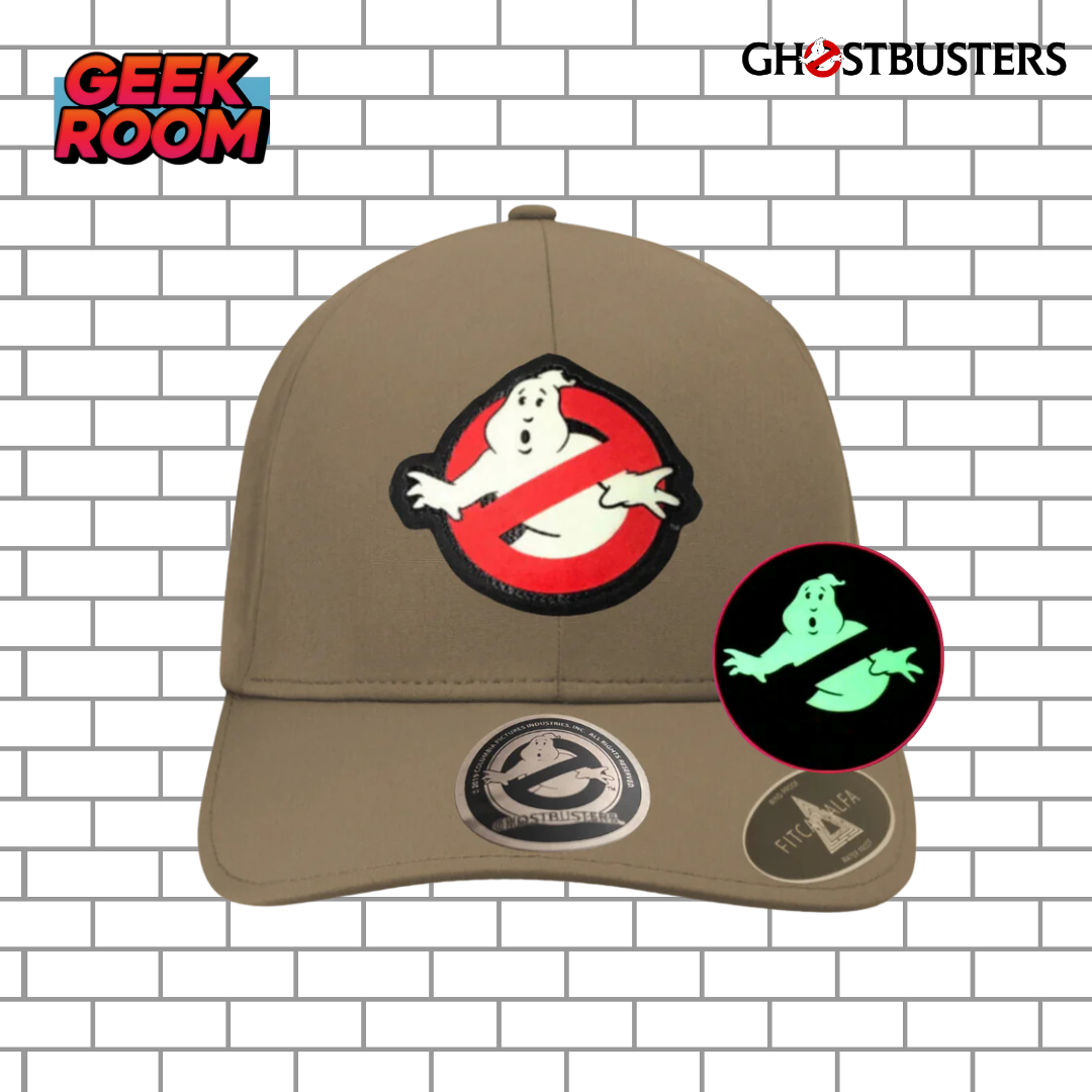 Ghostbusters “Classic Logo” Glow in the Dark Alpha Premium Flex Fit Beige