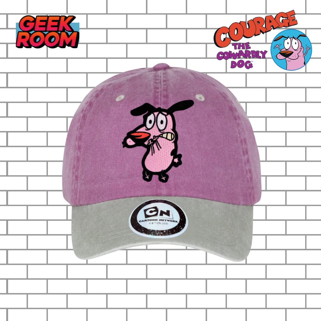 Courage The Cowardly Dog “Frightened Courage” Purple/Beige Vintage
