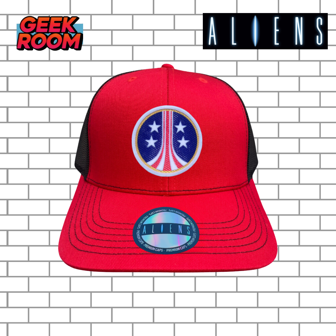 Aliens “USMC Logo” Red & Black Premium Trucker