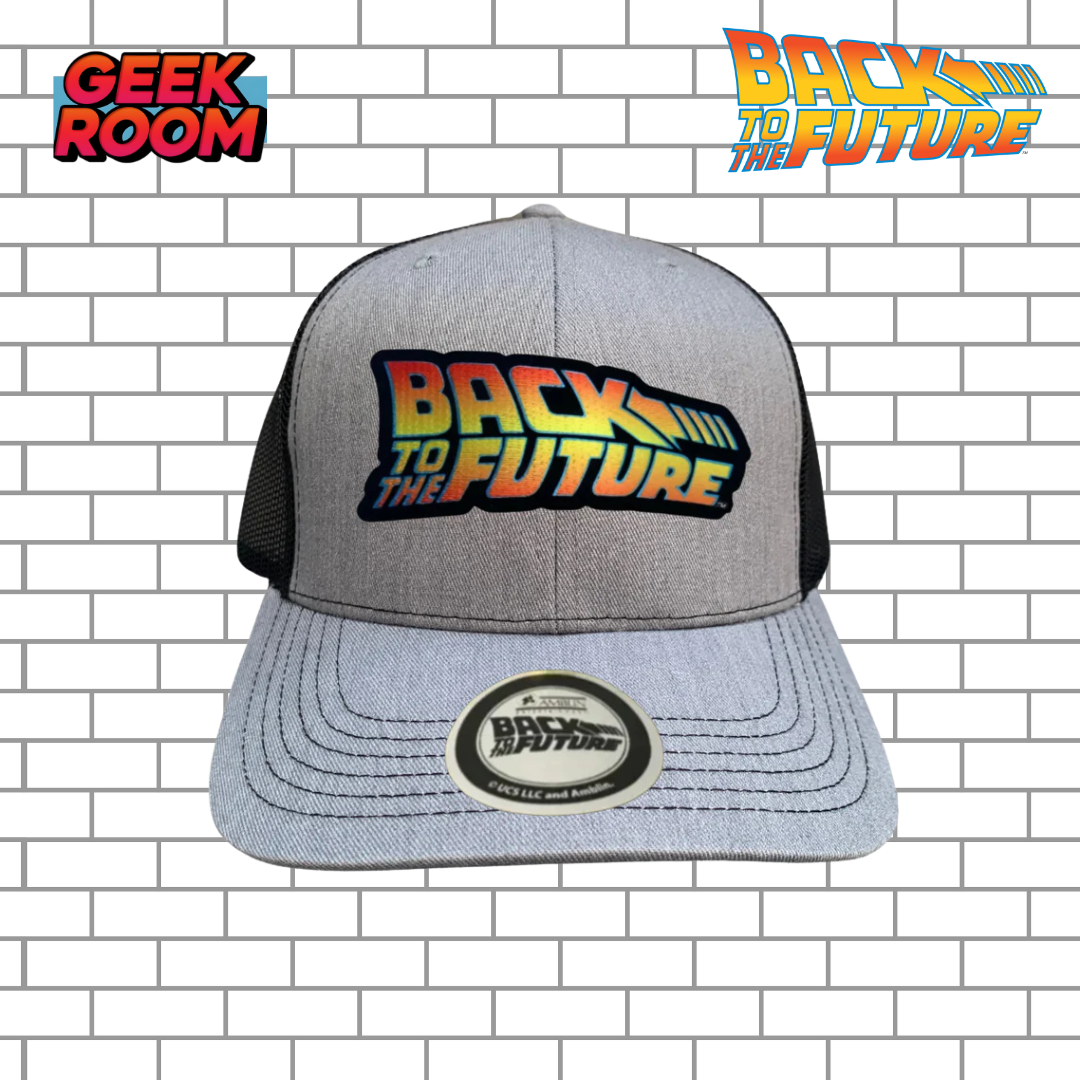 Back to the Future “Classic Logo” Light Grey/Black Premium Trucker