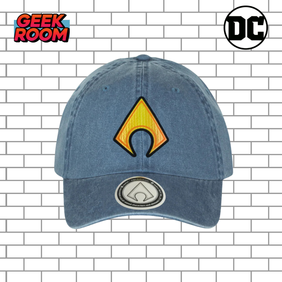 DC Comics Aquaman “Classic Logo” Blue Vintage