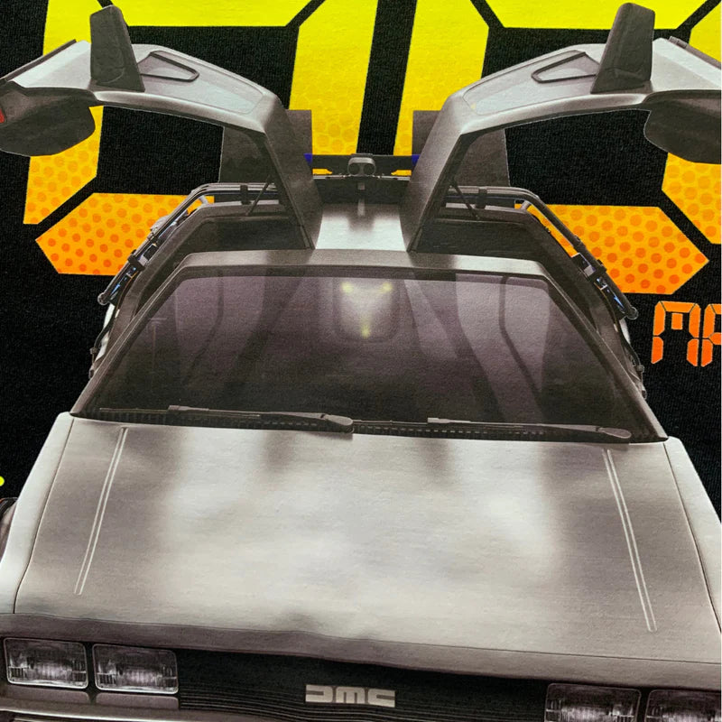 Back to the Future “88 MPH Delorean” Black Tee