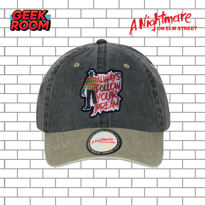 A Nightmare on Elm Street “Always follow your dream” Grey/Beige Vintage