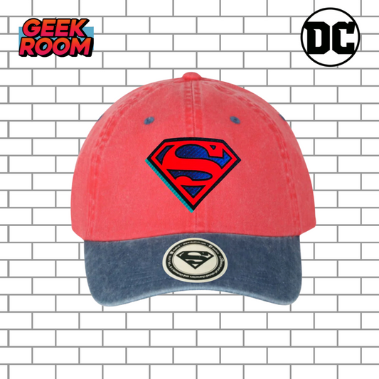 DC Comics Superman “The Man of Steel” Coral-Blue Vintage