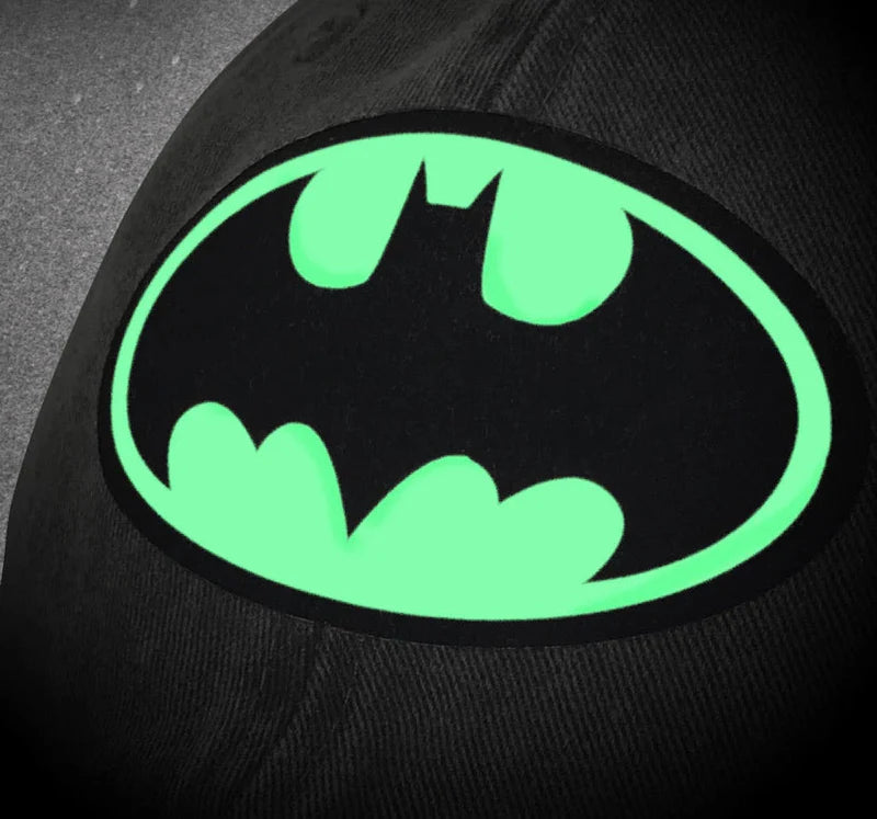 DC Comics Batman “Glow in the Dark Logo” Grey Vintage