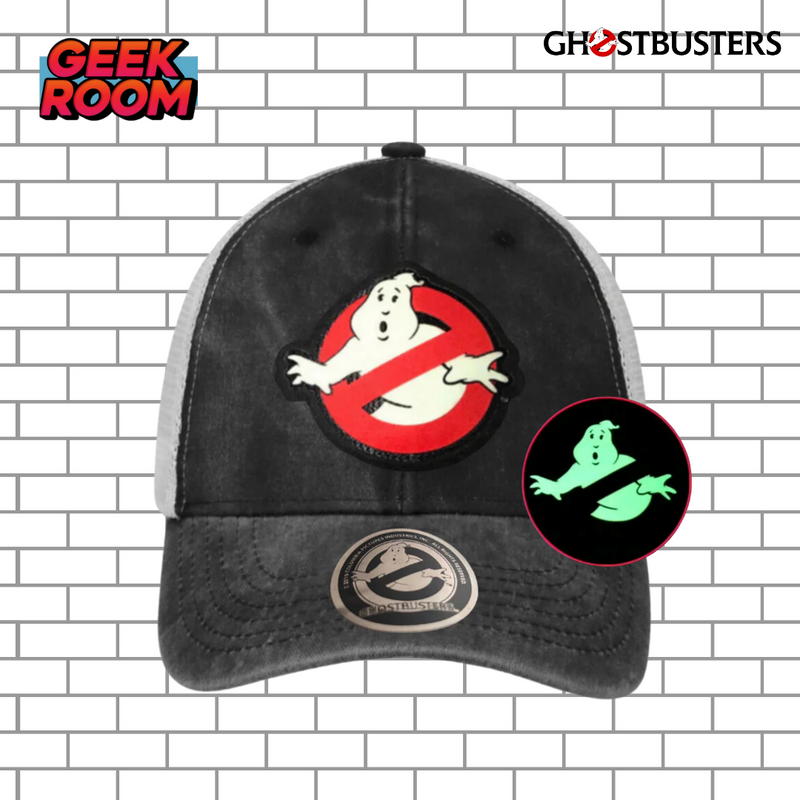 Ghostbusters “Classic Logo” Glow in the Dark Grey & White  Vintage Trucker