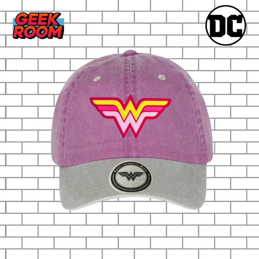 DC Comics Wonder Woman “Tricolor Logo” Purple-Beige Vintage