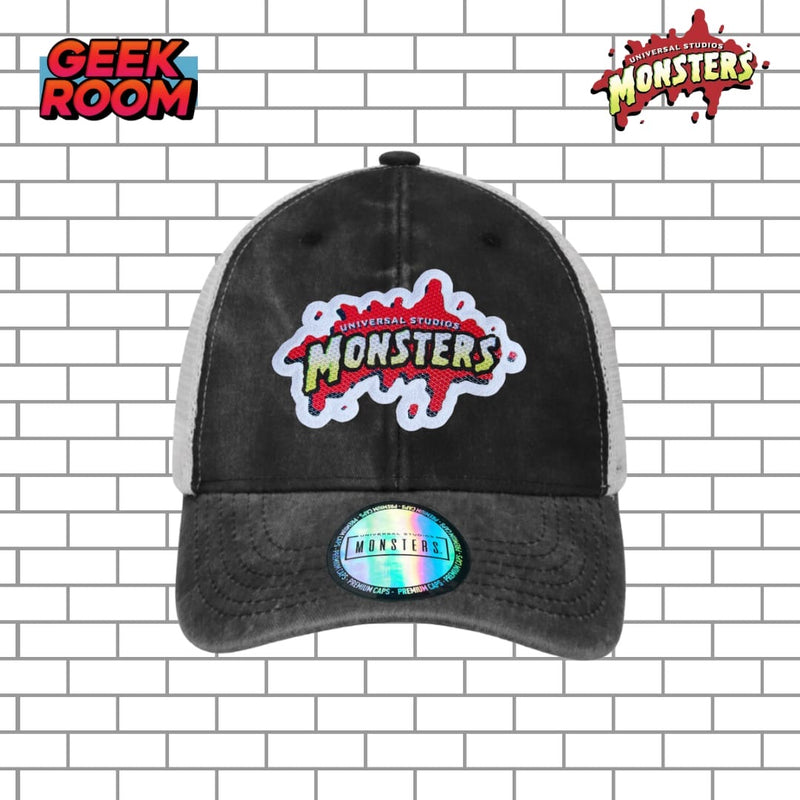 Universal Monsters Logo Grey/White Trucker