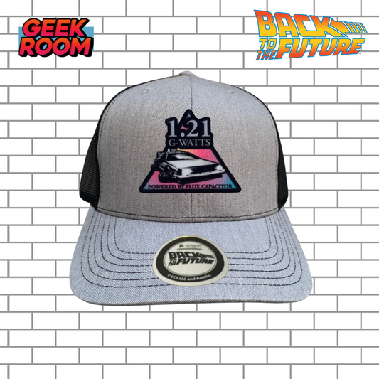 Back to the Future “1.21 G-Watts” Light Grey/Black Premium Trucker