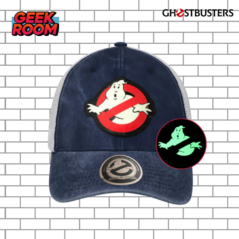 Ghostbusters “Classic Logo” Glow in the Dark Blue & White Vintage Trucker