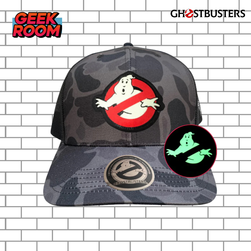 Ghostbusters “Classic Logo” Glow in the Dark Camo Premium Trucker