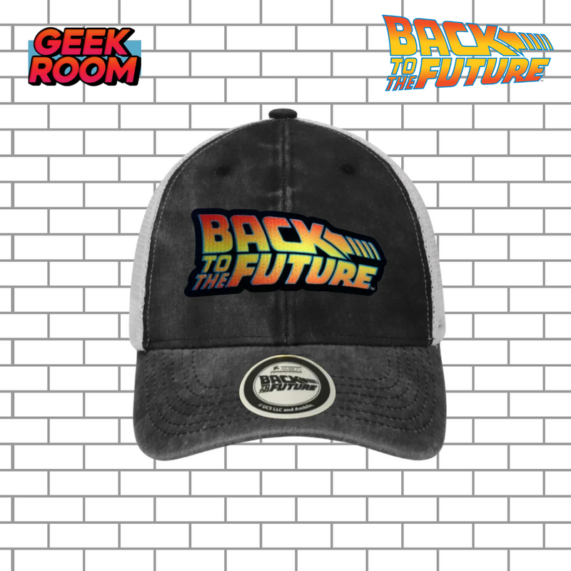 Back to the Future “Classic Logo” Grey Vintage Trucker
