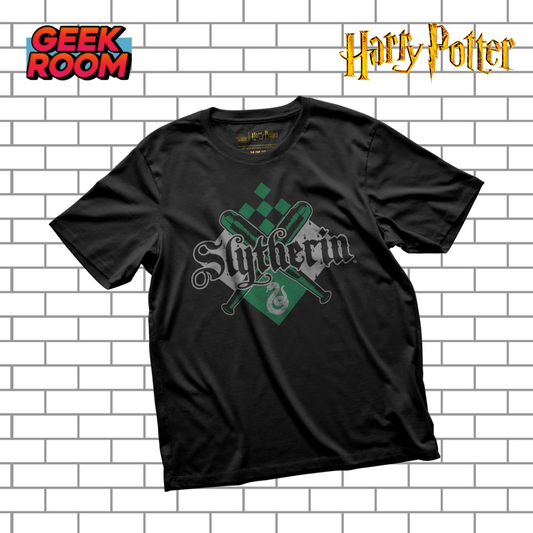 Harry Potter “Slytherin Quidditch Team” Black Tee