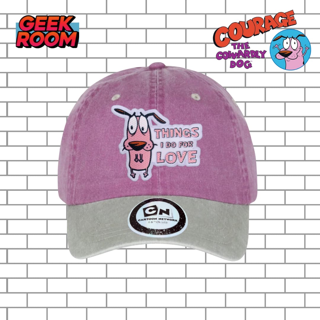 Courage The Cowardly Dog “Things I do for Love” Purple/Beige Vintage