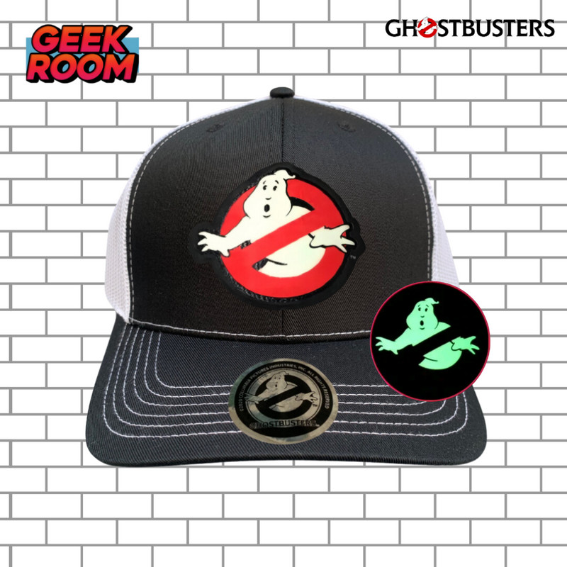 Ghostbusters “Classic Logo” Glow in the Dark Black & White Premium Trucker