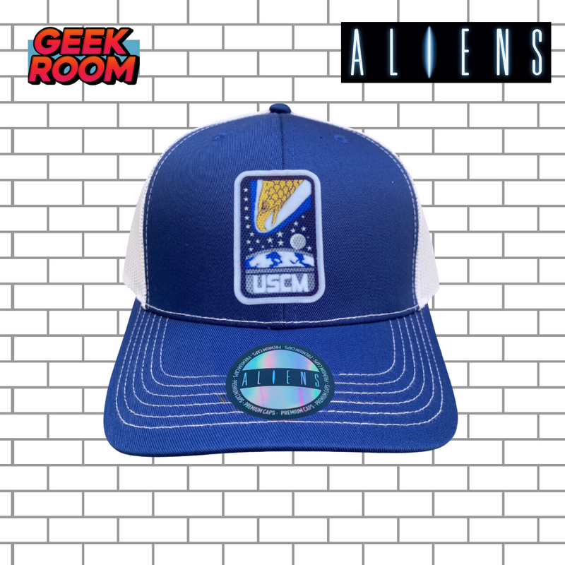 Aliens “USCM Corps” Blue & White Premium Trucker