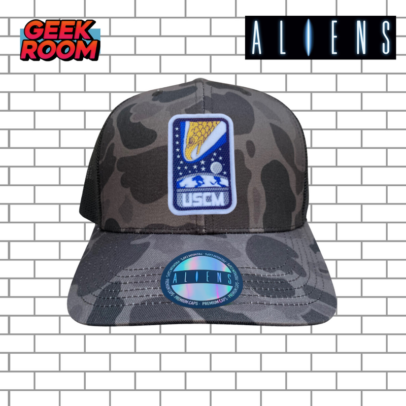Aliens “USCM Corps” Camo Premium Trucker