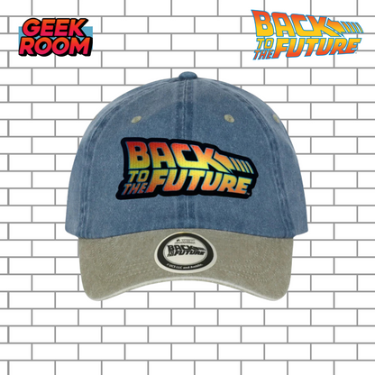 Back to the Future Logo Blue-Beige Vintage
