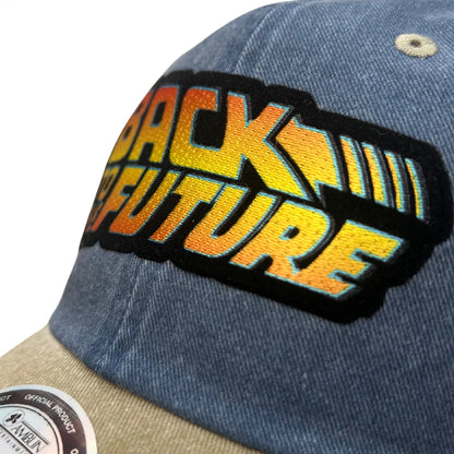 Back to the Future Logo Blue-Beige Vintage