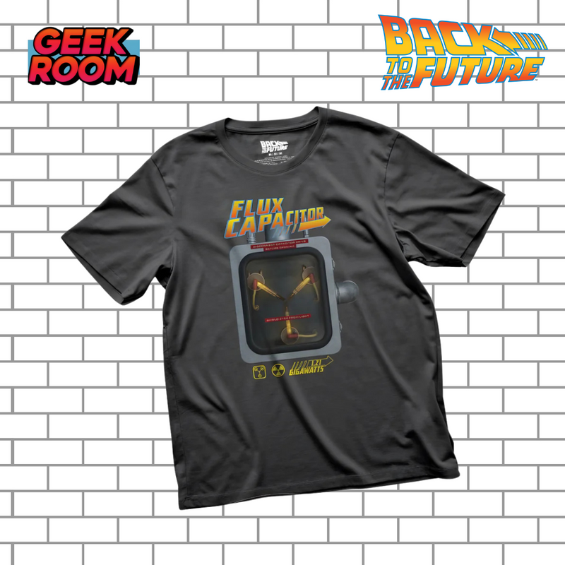Back to the Future “Flux Capacitor” Black Tee