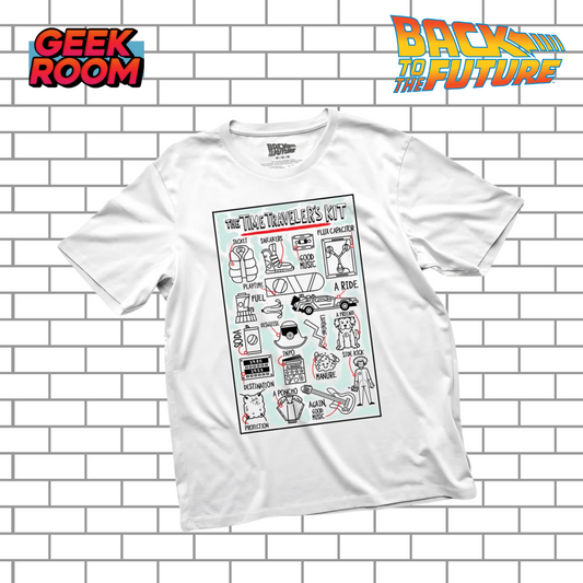Back to the Future “Time Traveler’s Kit” White Tee