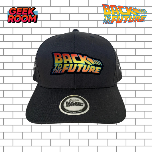 Back to the Future “Classic Logo” Black Premium Trucker