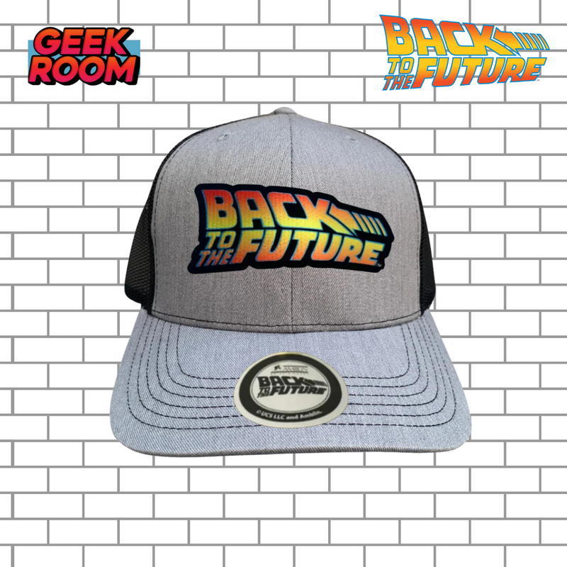 Back to the Future “Classic Logo” Light Grey/Black Premium Trucker
