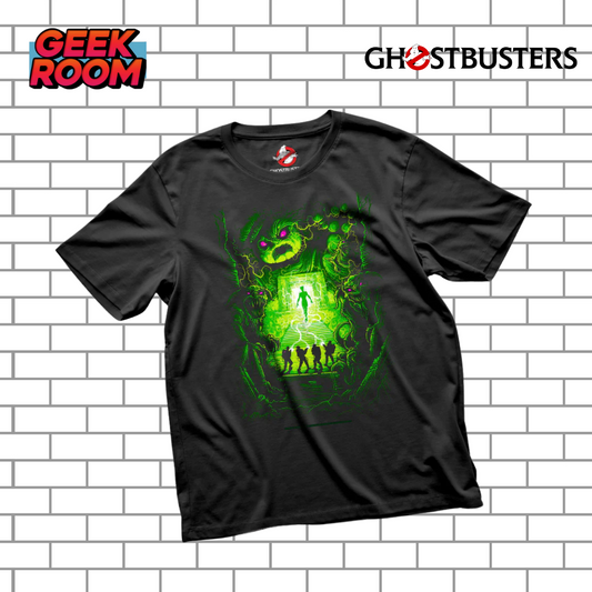 Ghostbusters “Ghostbusters vs Gozer” Black Tee
