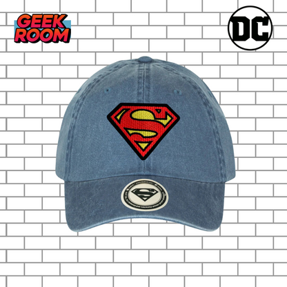 DC Comics Superman “Classic Logo” Blue Vintage