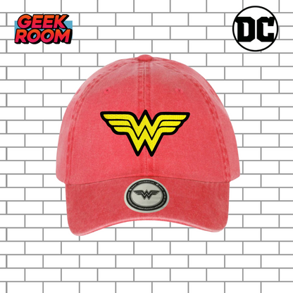 DC Comics Wonder Woman “Classic Logo” Coral Vintage