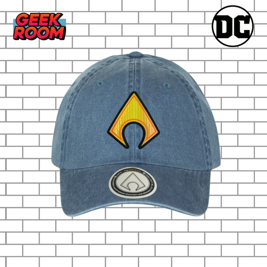 DC Comics Aquaman “Classic Logo” Blue Vintage
