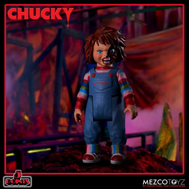 Mezco Toyz Child's Play 5 Points Chucky Deluxe Figure Set
