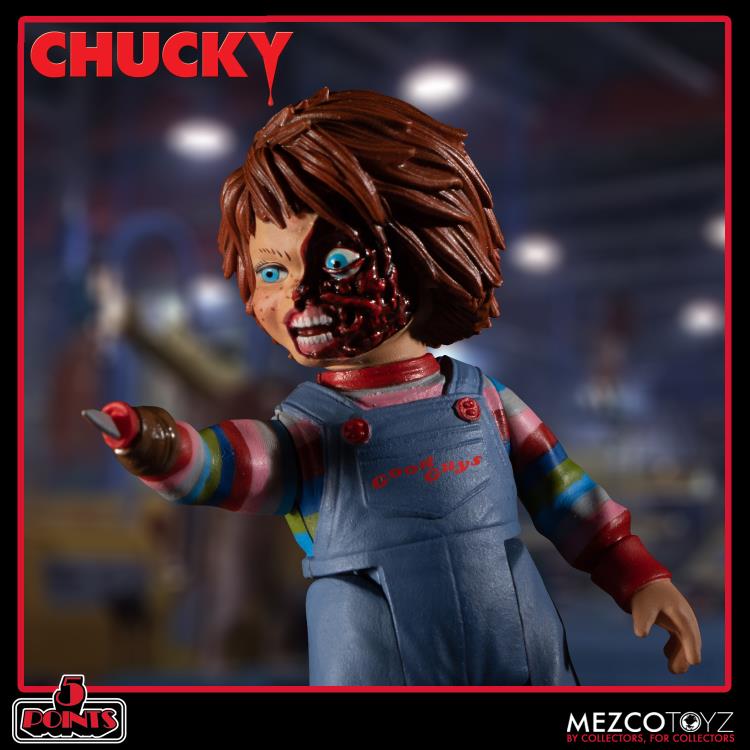 Mezco Toyz Child's Play 5 Points Chucky Deluxe Figure Set