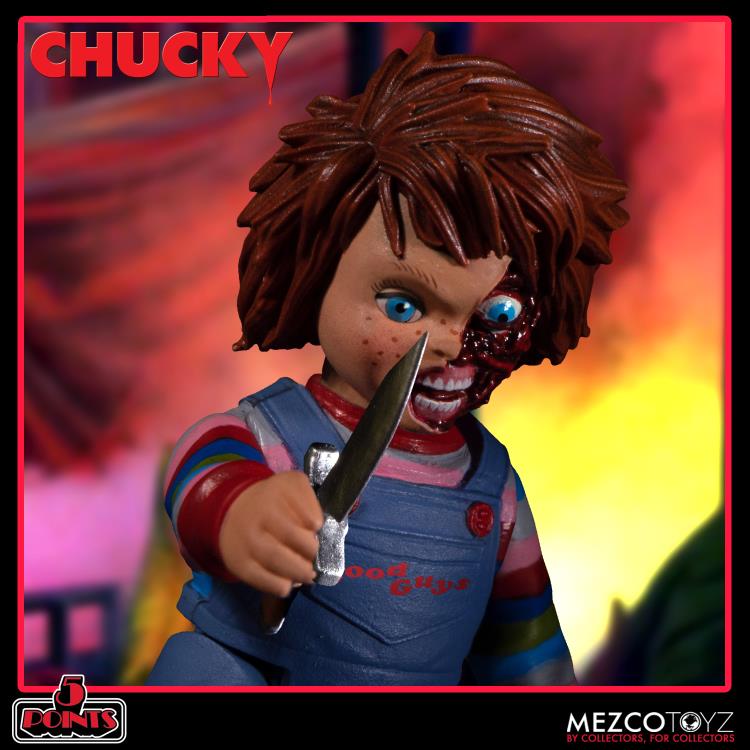 Mezco Toyz Child's Play 5 Points Chucky Deluxe Figure Set